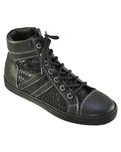 SNEAKER ALLACCIATO VIT.NERO + RIP.STAMP.