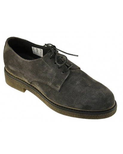 SCARPA DERBY ALLACCIATA CAMOSCIO COCCO