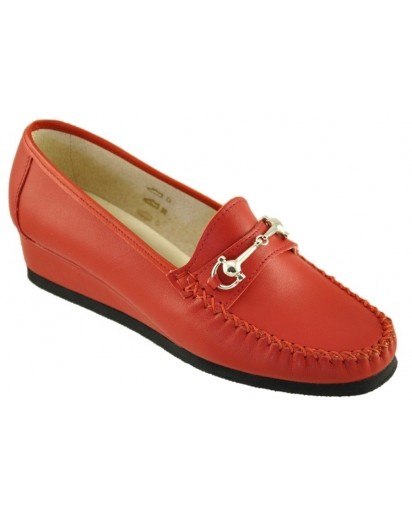 MOCASSINO NAPPA ROSSO CON PASS.MORS.ZP30