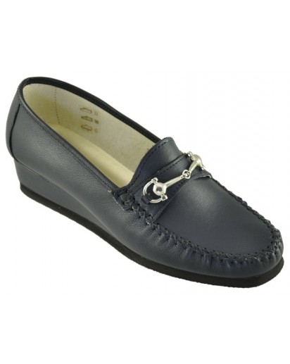 MOCASSINO NAPPA BLU CON PASS.MORS. ZP30