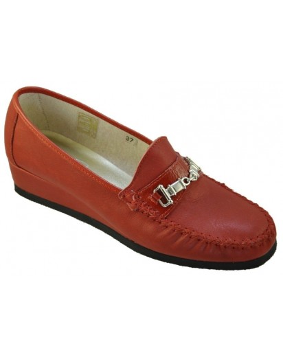 MOCASSINO NAPPA ROSSO CON PASS.MORS.ZP30