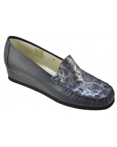 MOCASSINO NAPPA BLU CON PATELLA ST. ZP30