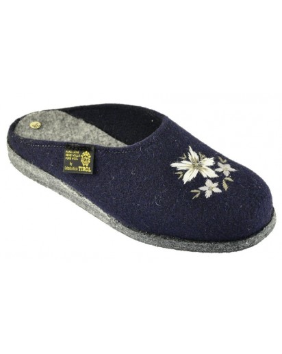 SABOT FELTRO BLU RIC.FIORI S.FELTRO