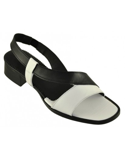 5627 SANDALO VITELLO NERO/BIANCO