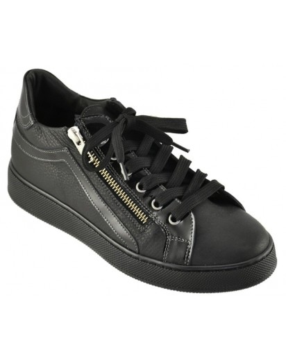 SNEAKER ALLACCIATO DENVER VERNICE NERO