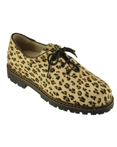 SCARPA ALLACC.CAVALLINO LEOPARDATO BEIGE