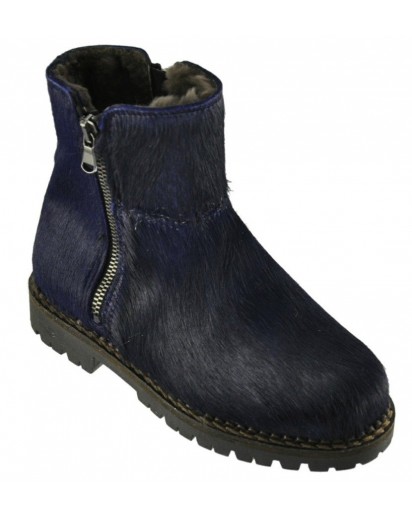 STIVALETTO CON 2 CERN.CAVALLINO BLU