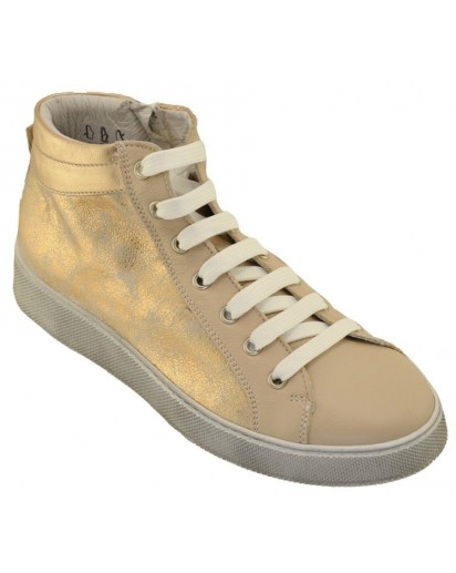 SNEAKER ALTO ALLACCIATO NUDE/CIPRIA SALM