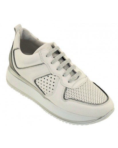SNEAKER ALLACCIATO BIANCO ACCAIO