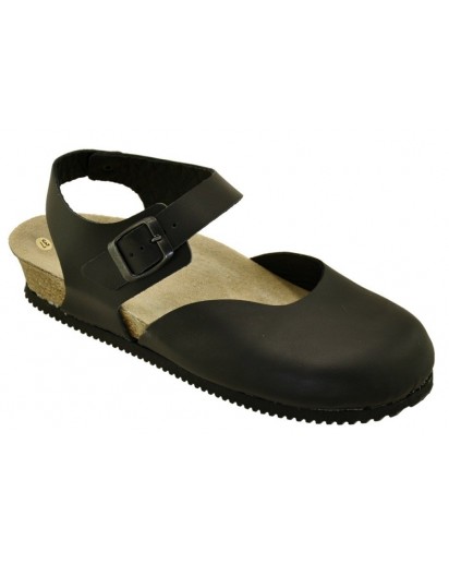 716 SANDALO P.CHIUSA CON FIBBIA VIT.NERO