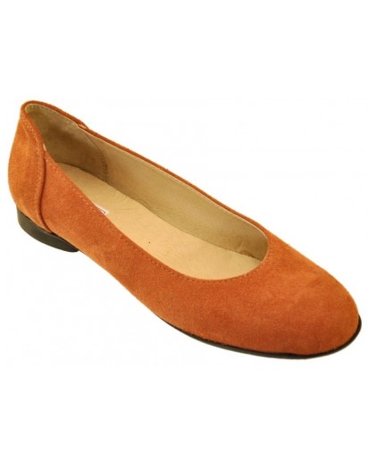 BALLERINA CAMOSCIO ORANGE SUOLA TR