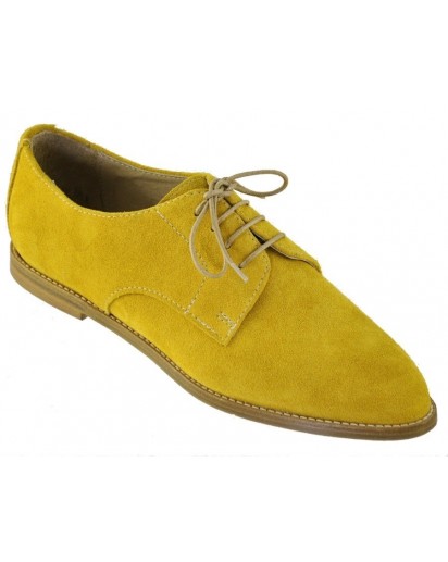 SCARPA ALLACC.CAMOSCIO GIALLO SUOLA CUOI