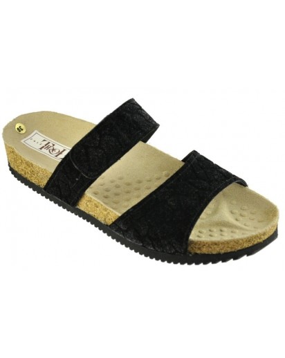 7C2 CIABATTA CINT.VELCRO CAMOSCIO NERO