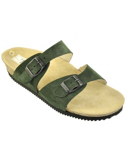 7CF CIABATTA CINT.FIBBIA CAMOSCIO FOREST