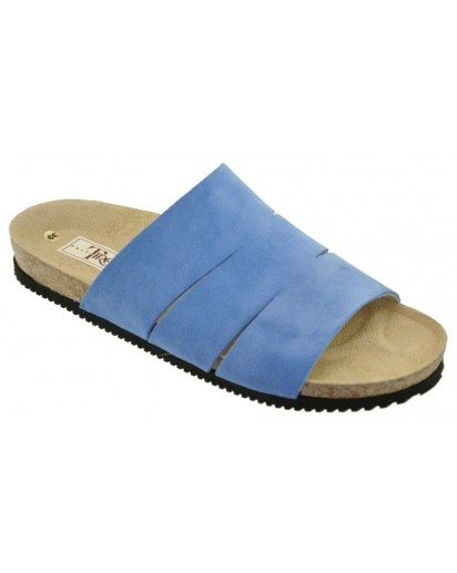 7T3 CIABATTA ANATOMICA CAMOSCIO CELESTE