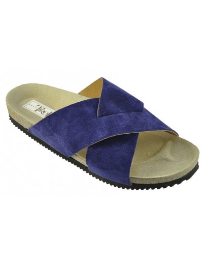 72 CIABATTA INCROCIATA CAMOSCIO BLUETTE