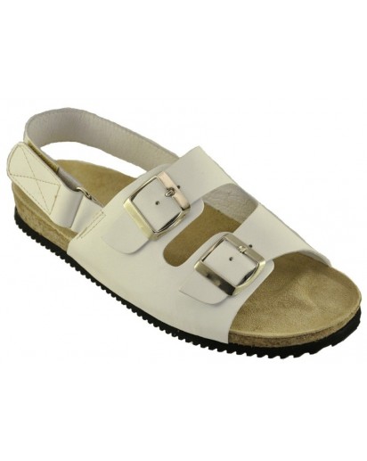 73CF SANDALO 2 FIBBIE +VELCRO VIT.BIANCO