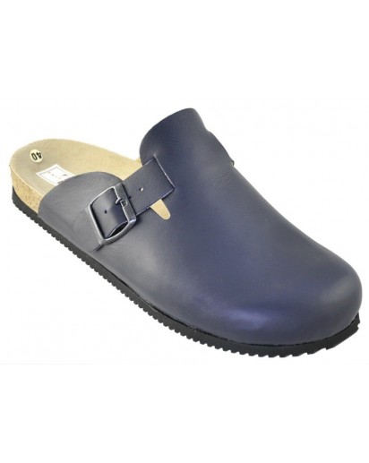 700 CIABATTONE CON FIBBIA VITELLO BLU