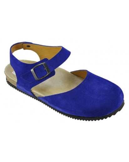716 SANDALO P.CHIUSA FIB.CAMOSCIO BLUETT