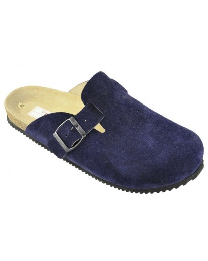 700 CIABATTONE CON FIBBIA CAMOSCIO BLU C