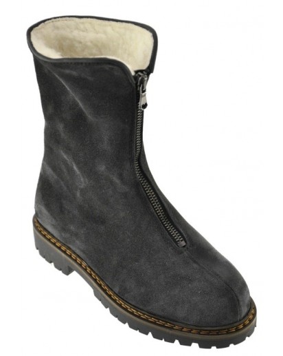 STIVALETTO CAMOSCIO ANTRACITE F.LANA TR