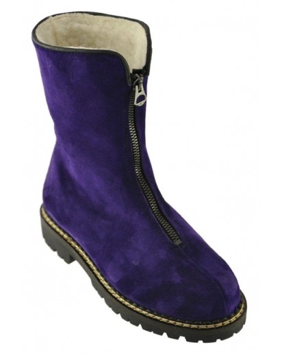 STIVALETTO CAMOSCIO VIOLA FOD.LANA WL TR