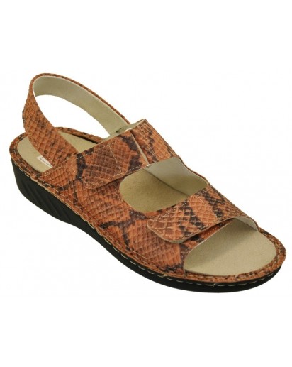 M105 SANDALO PITONATO SALMONE CINT.VELCR