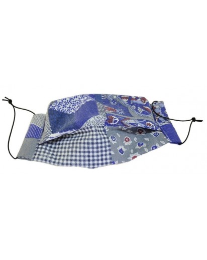 MASCHERINA BAMBINO COTONE FANT.BLU/BIANC