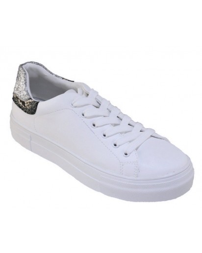 SNEAKER BASSO ECOPELLE FODERA TESSUTO TR
