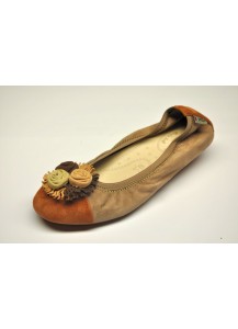 BALLERINA TAUPE-COGNAC NEW ITALIA