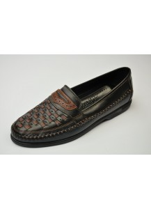 MOCASSINO UOMO NERO-MARRON   FREETIME