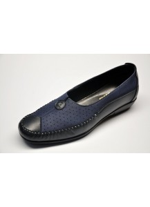 MOCASSINO NABUK+NAPPA BLU FREETIME