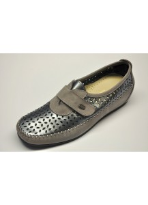 MOCASSINO NABUK+LAM.GRIGIO FREETIME