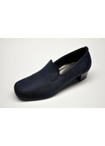 MOCASSINO NABUK BLU   TACCO 50 FREETIME