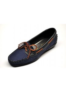 MOCASSINO NABUK+NAPPA BLU FREETIME