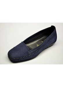 MOCASSINO NABUK BLU FREETIME