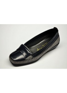 MOCASSINO NABUK+NAPLAK GRIGIO/BLU FREET.