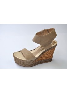 SANDALO CAMOSCIO BEIGE + ZEPPONE RAGAT
