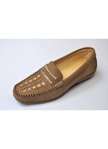 MOCASSINO NABUK TORTORA+BEIGE FREETIME