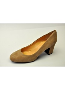 SCARPA DECOLTE` CAMOSCIO TAUPE ST