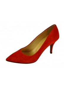 SCARPA DECOLTE` CAMOSCIO ROSSO TACCO 70
