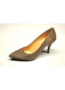 SCARPA DECOLTE` CAMOSCIO VISONE TACCO 70