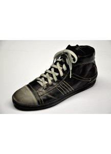 SNEAKER ALTO VIT.NERO+CAM.GRIGIO