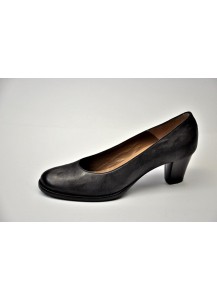 SCARPA DECOLTE` VITELLO NERO TACCO 50MM
