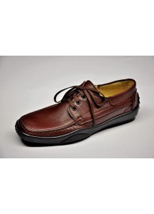 MOCASSINO ALLACCIATO VIT.MARRONE S.CUCIT