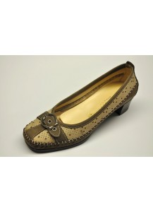 MOCASSINO NABUK SALSA+BEIGE FREETIME