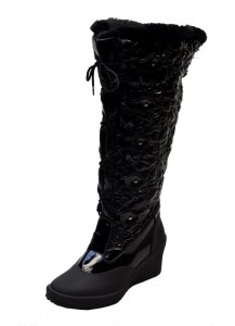 DOPOSCI NYLON TRAPUNTATO+VERNICE NERO