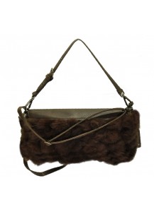 BORSA IN LAPIN + ECOPELLE LUX MARRONE