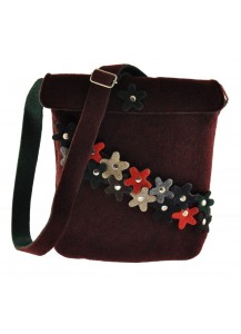 BORSA FELTRO BORDO` + FIORI BORCHIATI