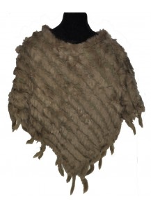 PONCHO LAPIN CON CODINE TAUPE